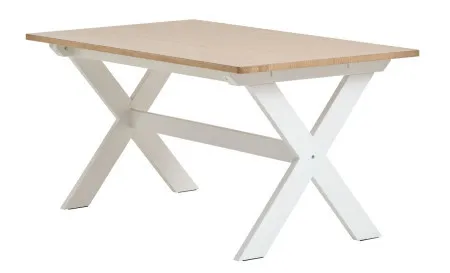Trpezarijski sto 90x150 cm natur/bela