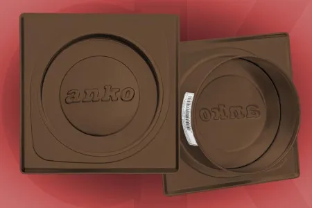 Štucna kvadratna fi 118mm braon plastificirana-hv lim ( 11231 )