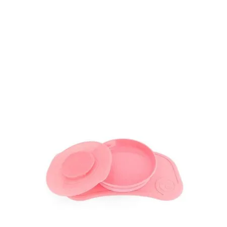 Twistshake podloga silikonska+tanjir 6 pastel pink ( TS78129 )