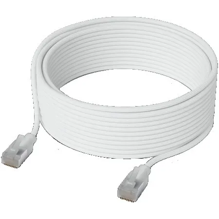 Ubiquiti UniFi UACC-Cable-Patch-EL-C6A-8M-W Premium Patch Cable Ultra-thin braided, designed and optimized for 10 GbE networking, RJ45 ( UA