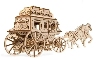 Ugears 3d drvene mehanička puzzle - Poštanska kočija ( 938)