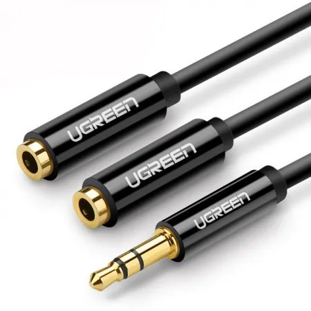 Ugreen AUX M na 2xAUX F kabl 25cm AV134 crni ( 20816 )