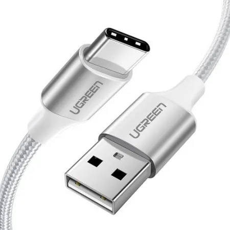 Ugreen USB-A 2.0 na USB tip C kabl Alu.0.25m Beli ( 60129 )