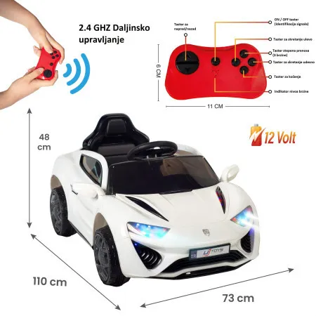 Uj toys auto jagor 12V R/C beli ( 309307 )