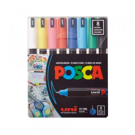 Uni-Ball pc-3m posca marker uni set /0.7mm 8 kom osnovne boje ( H877 )