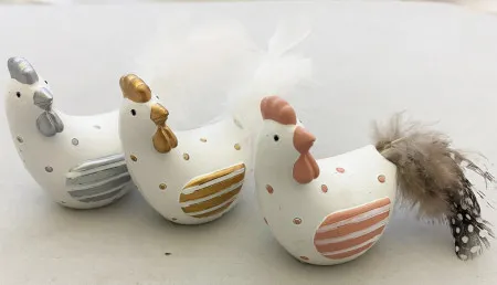 Uskršnja figura koka sa perjem 7 cm ( 467173 )