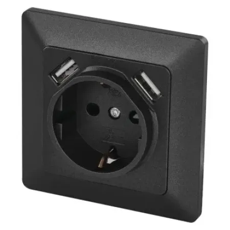 Utičnica schuko antarcit 2xusb-a 2,1a emos a6000.3 ( 3806 )