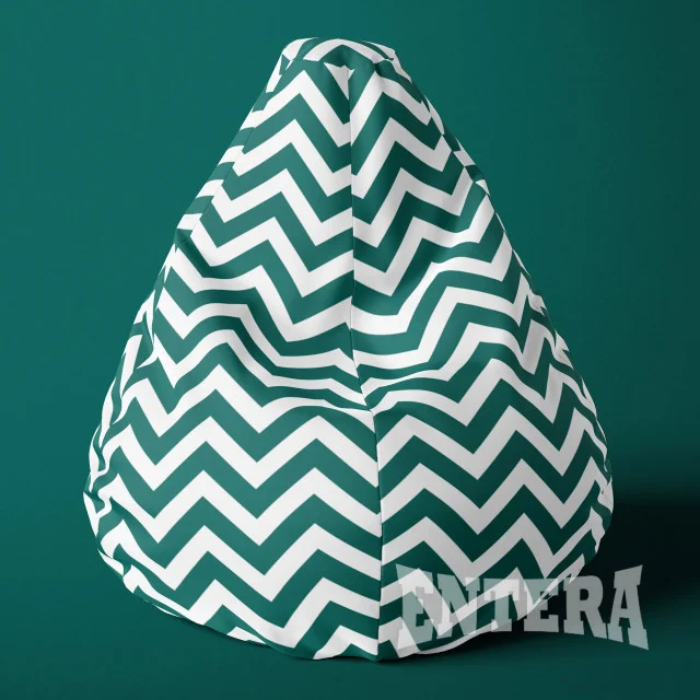 Veliki LazyBag cik cak tamno zeleno low square ( 010 )