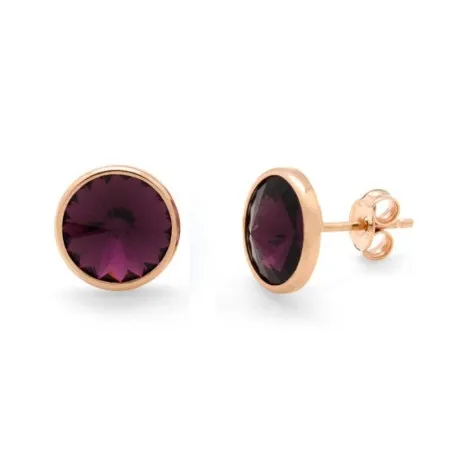 Victoria cruz basic amethyst mindjuše sa swarovski kristalom ( a2791-11st )