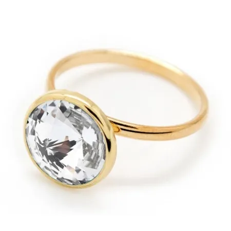 Victoria cruz basic gold prsten sa swarovski kristalom ( a2522-07da )