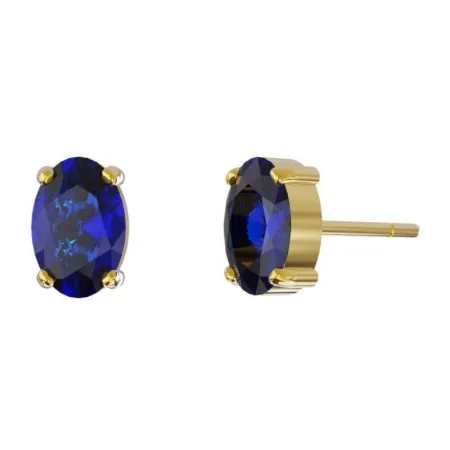 Victoria cruz gemma sapphire gold mindjuše sa swarovski kristalom ( a4515-08dt )