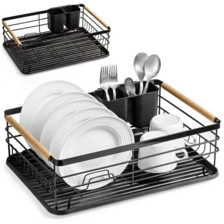 Vilde 229002 - Metalni ocedjivac za sudove sa drvenim dr?kama 43x32x14,5cm
