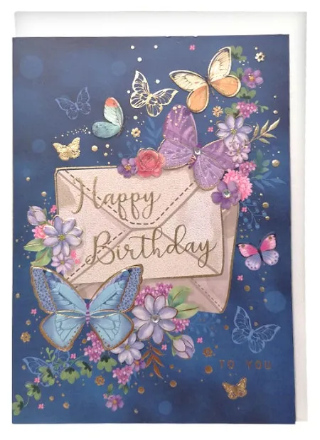 Viter čestitka lovely birthday 12x17cm ( CL22_5 )