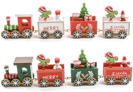 Viter novogodišnji drveni vozić color ( 64974 )