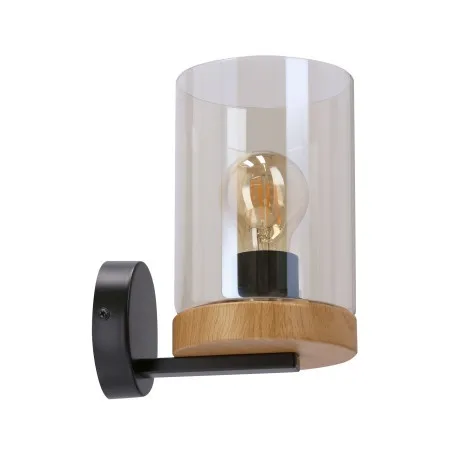 Wels Zidna Lampa Crna + Drvo 1x40W E27 ( 15045 )