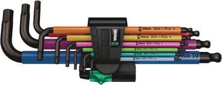 Wera 950/9 Hex-Plus multicolour multicolour set imbus ključeva, metrički, BlackLaser, 9 komada ( WERA 073593 )