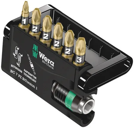 Wera bit-check 7 PZ BiTorsion 1 set bitova, 7 komada ( WERA 340260 )