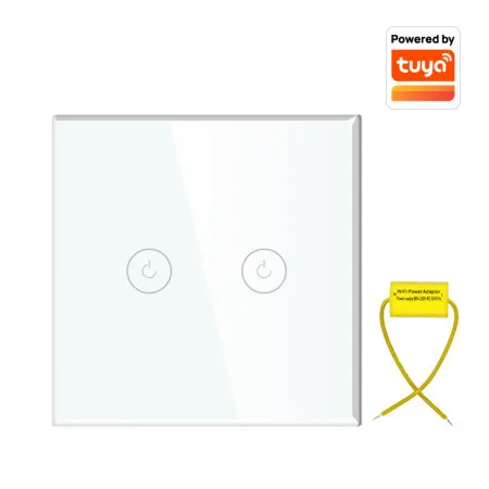 Wi-Fi smart prekidač svetla bez N provodnika 2x10A ( WFPS-G02/WH )