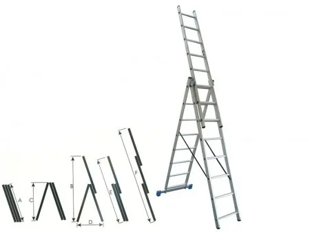 Womax merdevine aluminijumske 3x10 ( 76410631 )