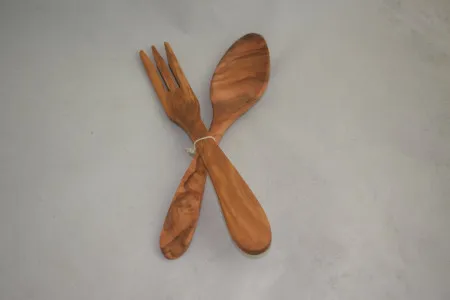 Wood holz set za salatu 2/1, kašika i viljuška, dužina 25 cm ( A 3 ) maslina
