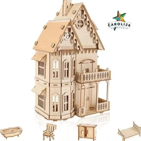 Woodcraft 3d drvena puzzla - gotska vila ( 9099)