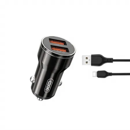 XO Auto punjač metalni CC48 2.4A + Type-C ( XO0211 )