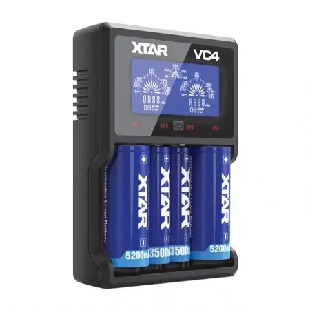 XTAR USB punjač baterija 1/4 sa displejom ( XTAR-VC4 )