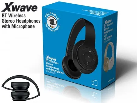 XWave BT Stereo slusalice sa mikrofonom v4.2 FM microSD Baterija 200mAh Crna ( MX350 black )
