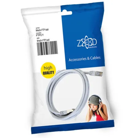 Zed electronic mrežni FTP kabel, CAT5E, 1 met - FTPC/1