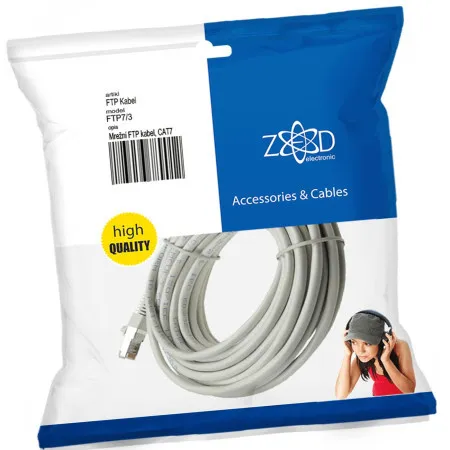 Zed electronic mrežni FTP kabel, CAT7, dužina 3.0 metra - FTP7/3