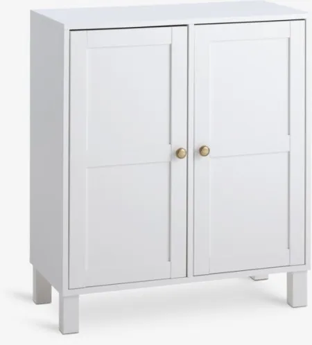 Zidni element modul vitrina sa 2 vrata bela