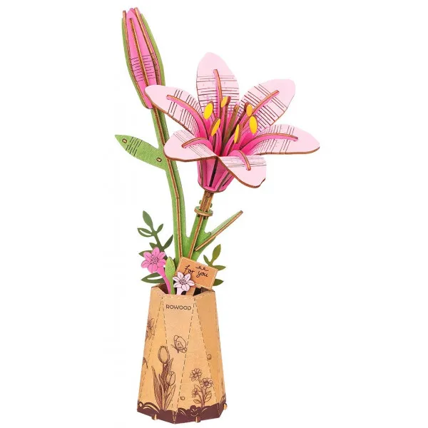 3D drvene puzzle ROZE LJILJAN