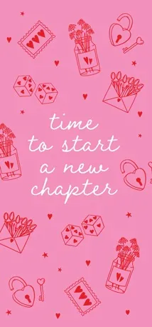 Bookmarker TIME TO START A NEW CHAPTER 10cm -