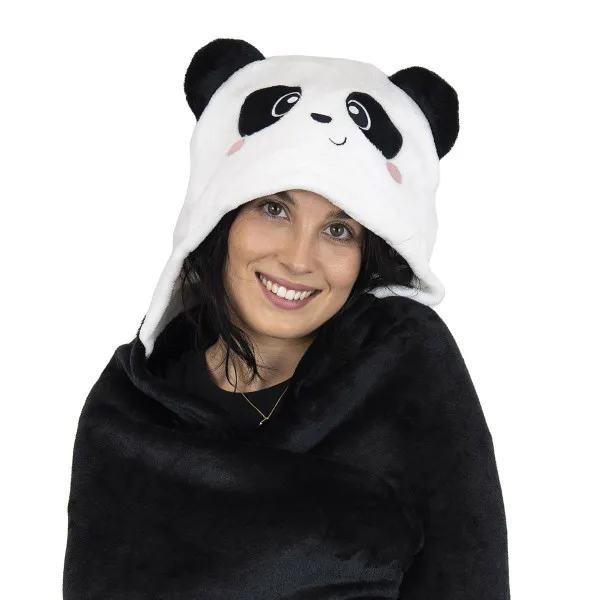Ćebe sa kapuljačom i džepovima PANDA