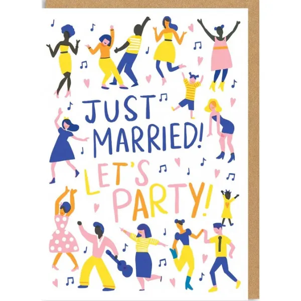 Čestitka za venčanje JUST MARRIED LETS PARTY