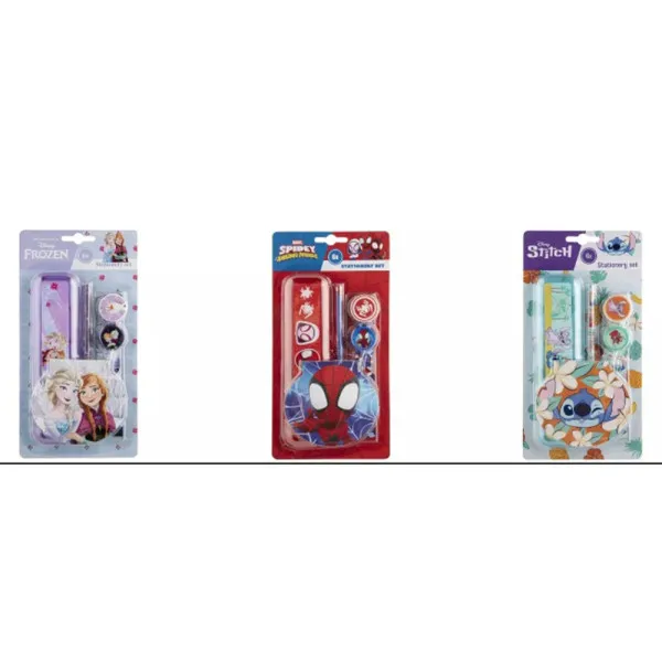 Školski set SPIDEY/STITCH/FROZEN 6psc više vrsta