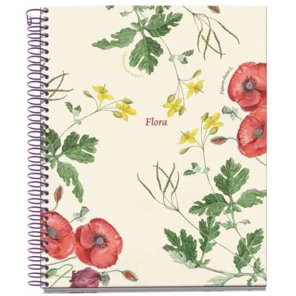 MIQUELRIUS notes A5 AMAPOLA BOTANICAL FLORA kvadratići