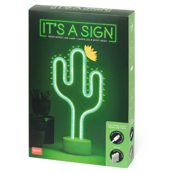 Neonska LED lampa KAKTUS
