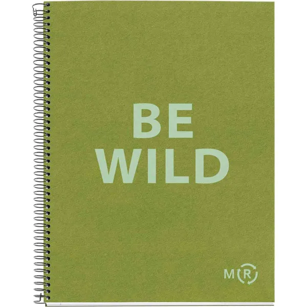 Notes BE WILD ECO OLIVE A4 kvadratići