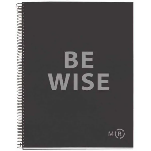 Notes BE WISE ECO ANTHRACITE A4 tačkice