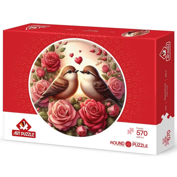 Okrugle puzzle RUŽE I LJUBAV 570kom