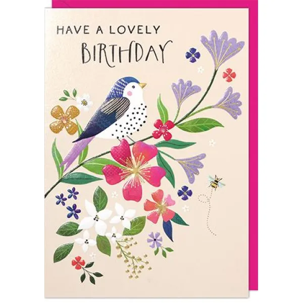 Rođendanska čestitka BLOSSOMING BLUEBIRD