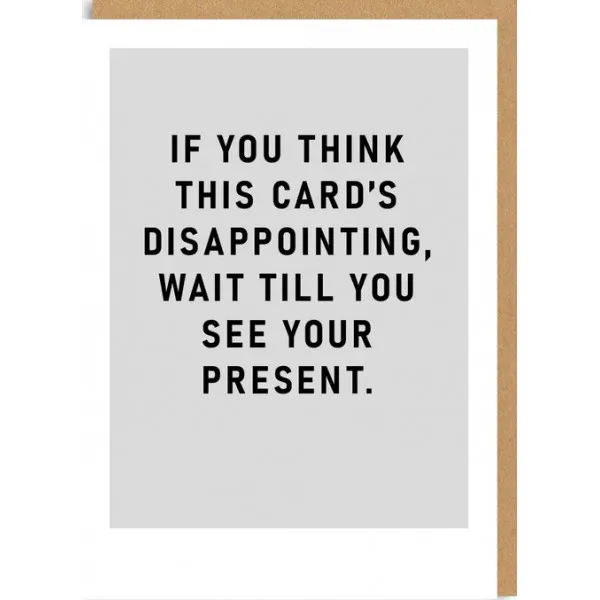 Rođendanska čestitka DISAPPOINTING CARD