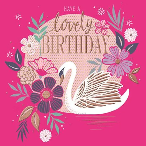 Rođendanska čestitka FUCHSIA SWAN