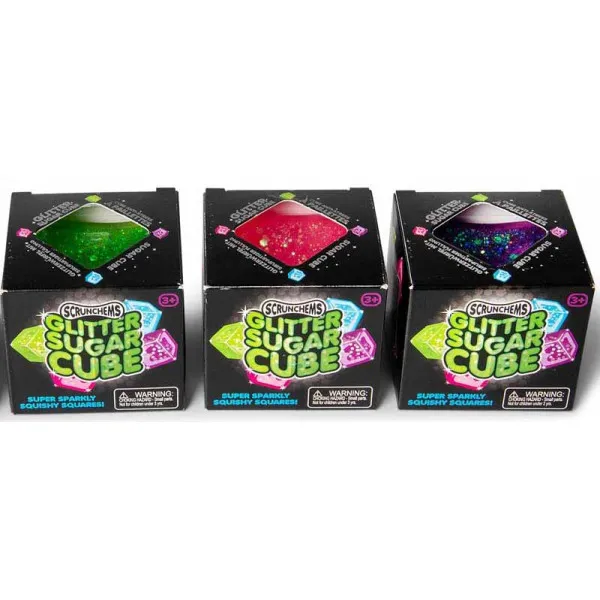 SCRUNCHEMS antistres igračka GLITTER SUGAR CUBE
