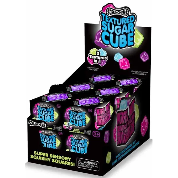 SCRUNCHEMS antistres igračka TEXTURED SUGAR CUBE