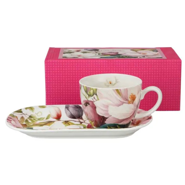 Set šolja I velika tacna MAGNOLIAS
