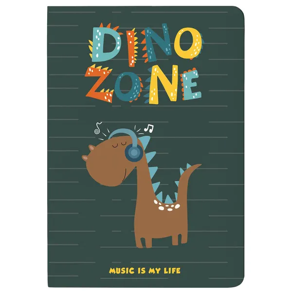 Sveska A4 DINO ZONE, 60 listova uske i široke linije