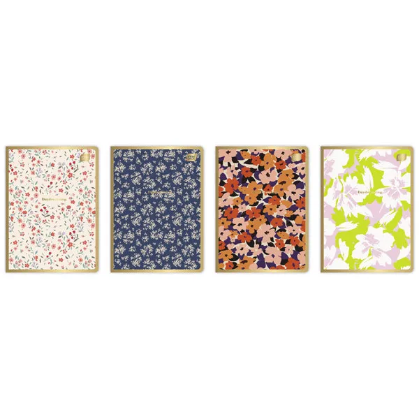 Sveska A5 kvadratići METALLIC FLORAL