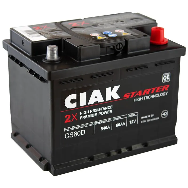 Akumulator CIAK Starter 12 V 60 Ah +D